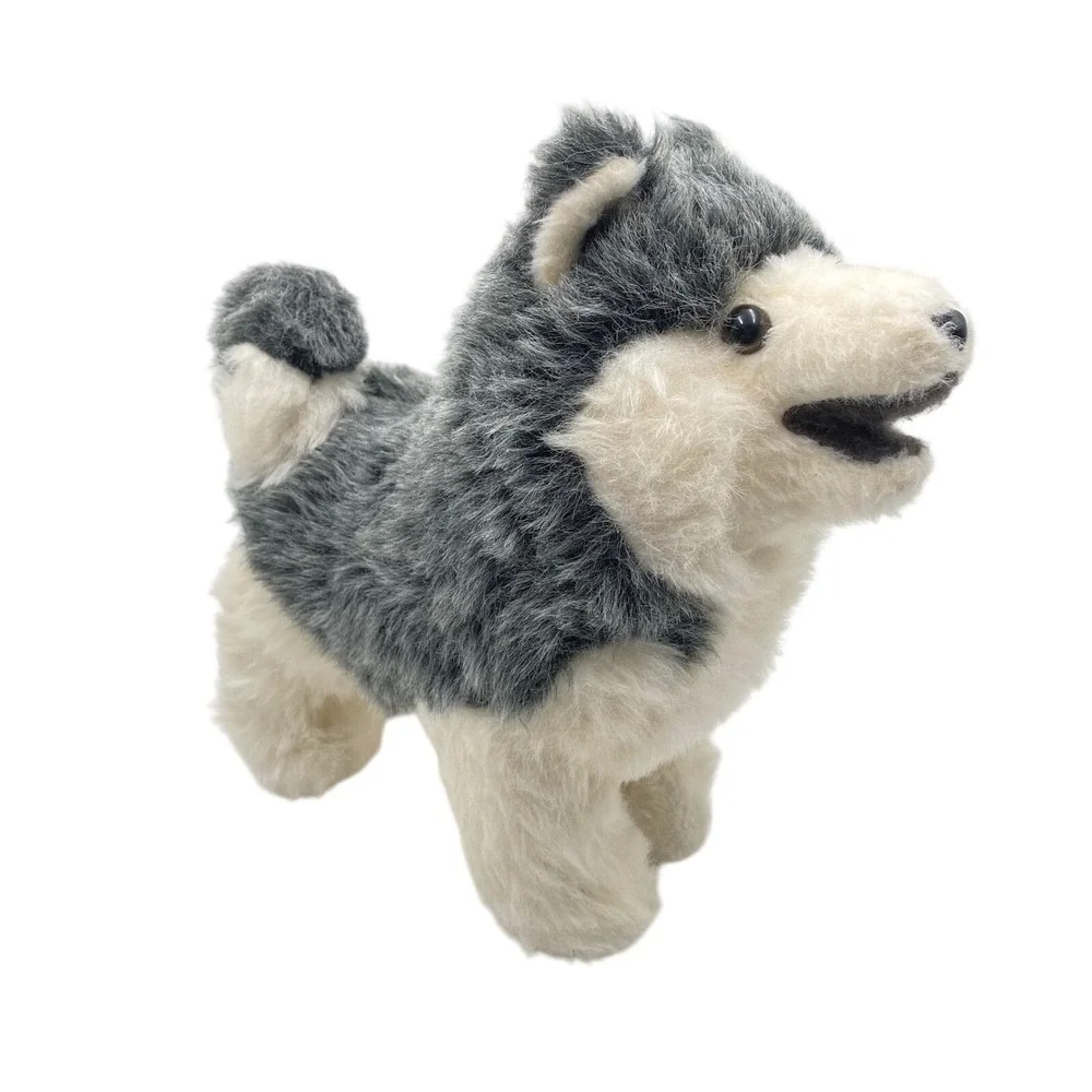 Vintage 1977 Dakin Pillow Pets Husky Dog Wolf Plush Realistic 13